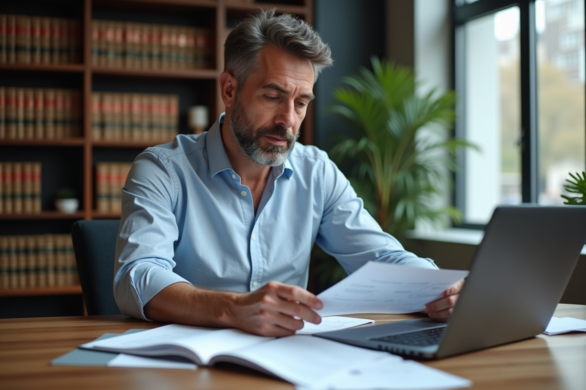 Homme d'affaires en réunion de travail dans un bureau professionnel