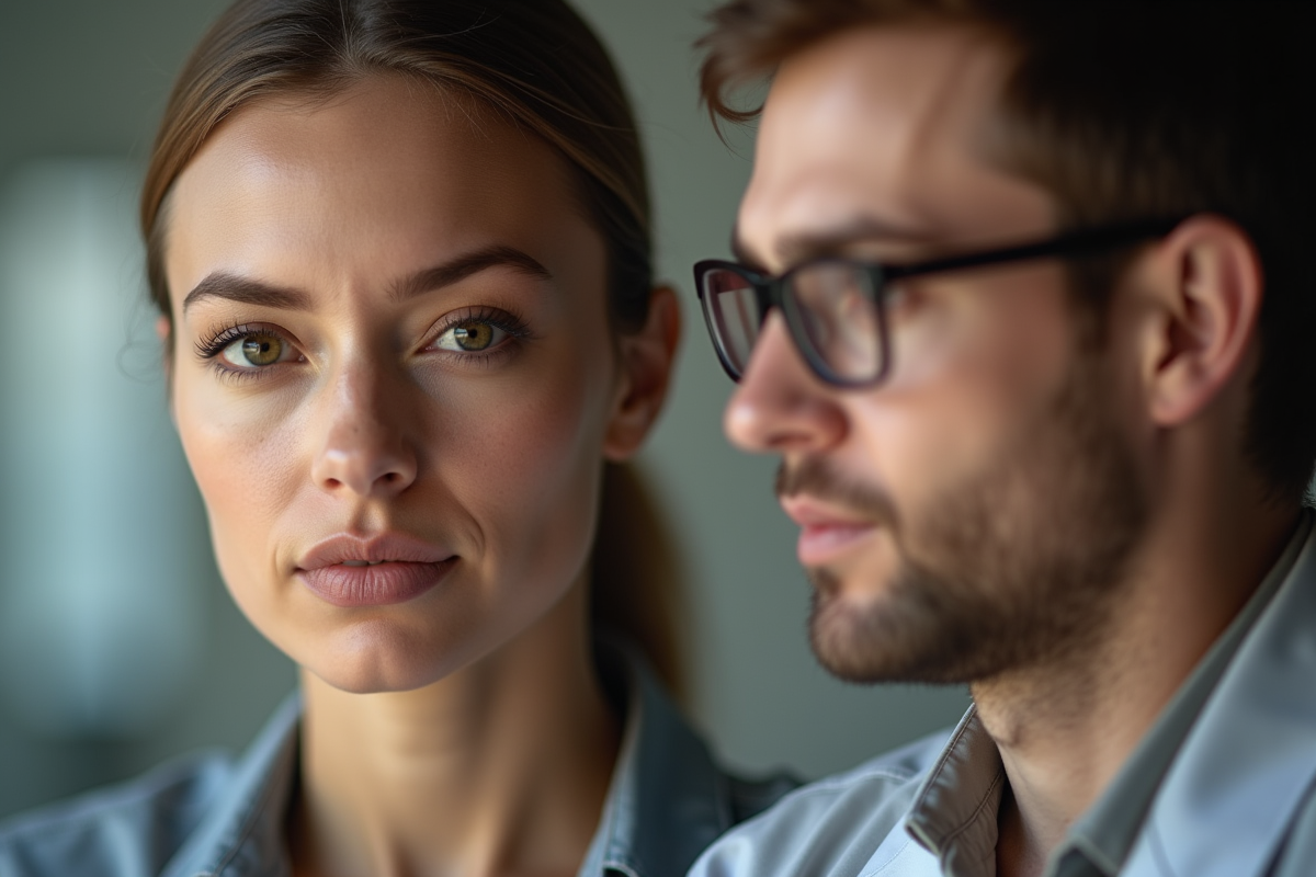 Deux portraits montrant leadership calme et actif